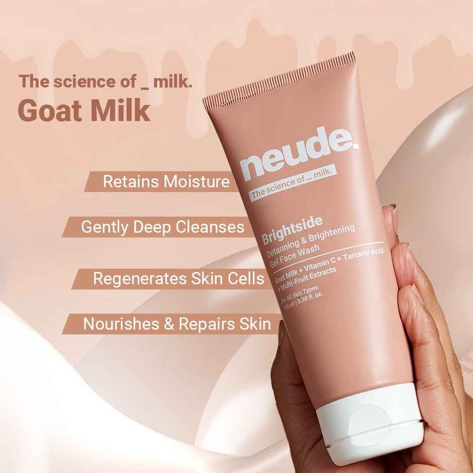 Neude Detanning and Brightening Gel Face Wash - Brightside