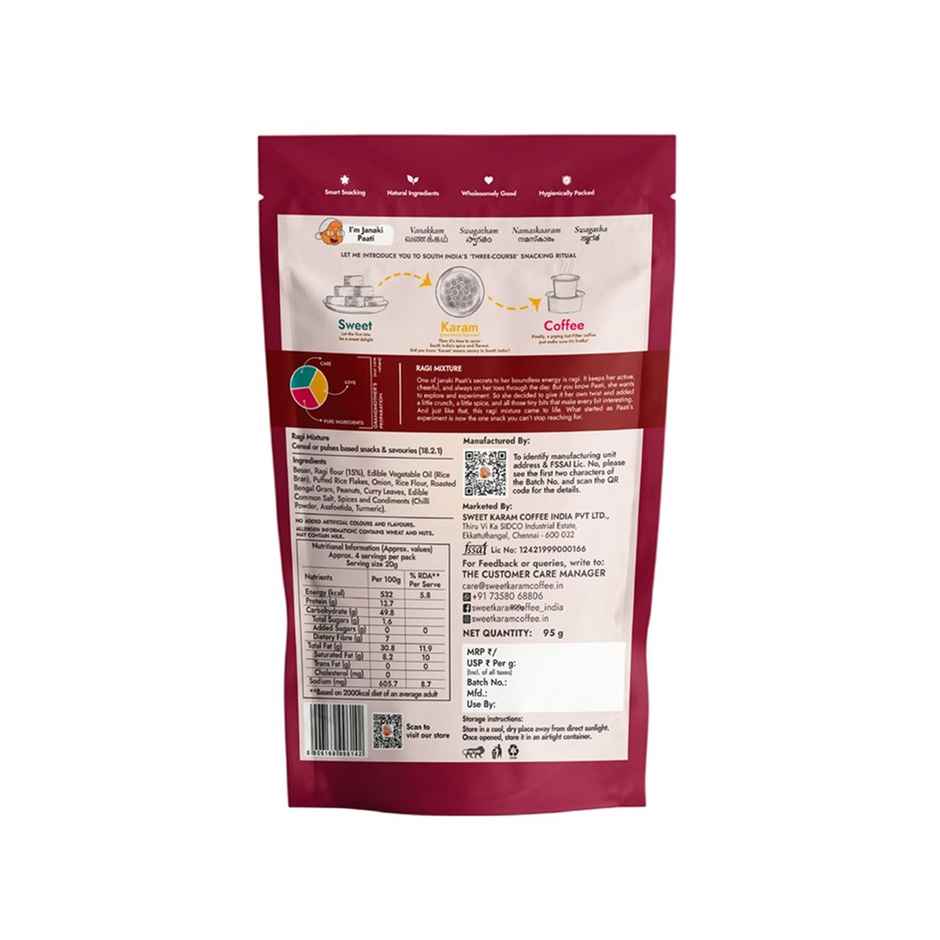 Sweet Karam Coffee Ragi Mixture Namkeen - No Palm Oil