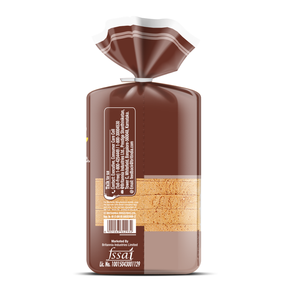 Britannia Pure Whole Wheat Bread (No Maida)