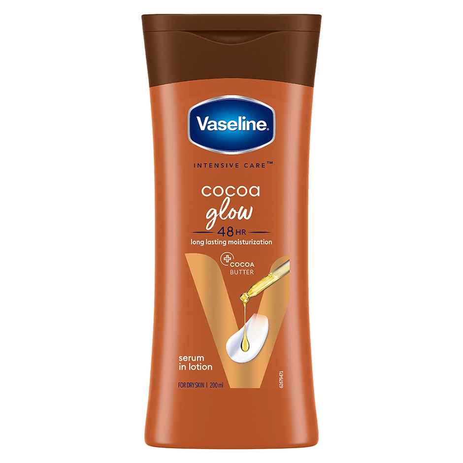 Vaseline Cocoa Glow Serum In Lotion, 100% Pure Cocoa & Shea Butter for Glowing & Soft Skin