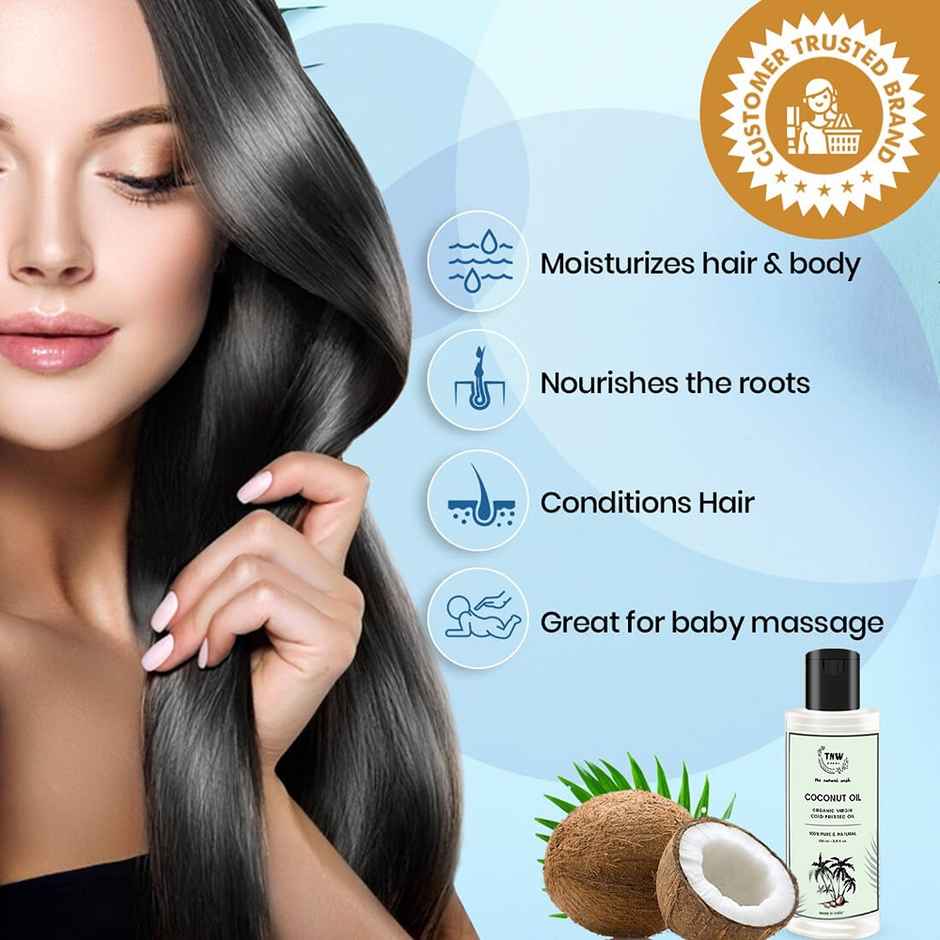 Tnw The Natural Wash Virgin Coconut Oil| Strong Hair And Soft Skin
