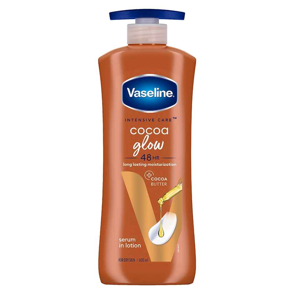 Vaseline Cocoa Glow Serum In Lotion, 100% Pure Cocoa & Shea Butter for Glowing & Soft Skin