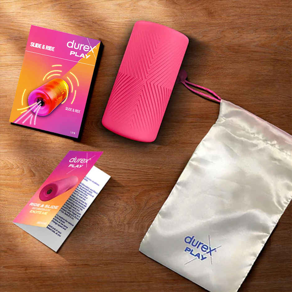 Durex Slide & Ride Stroker (1pc) & Durex Naturals Intimate Lubricant Gel (100ml) Combo 