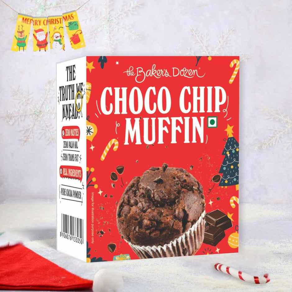 The Baker's Dozen Choco Chip Muffin | Soft & Chocolatey