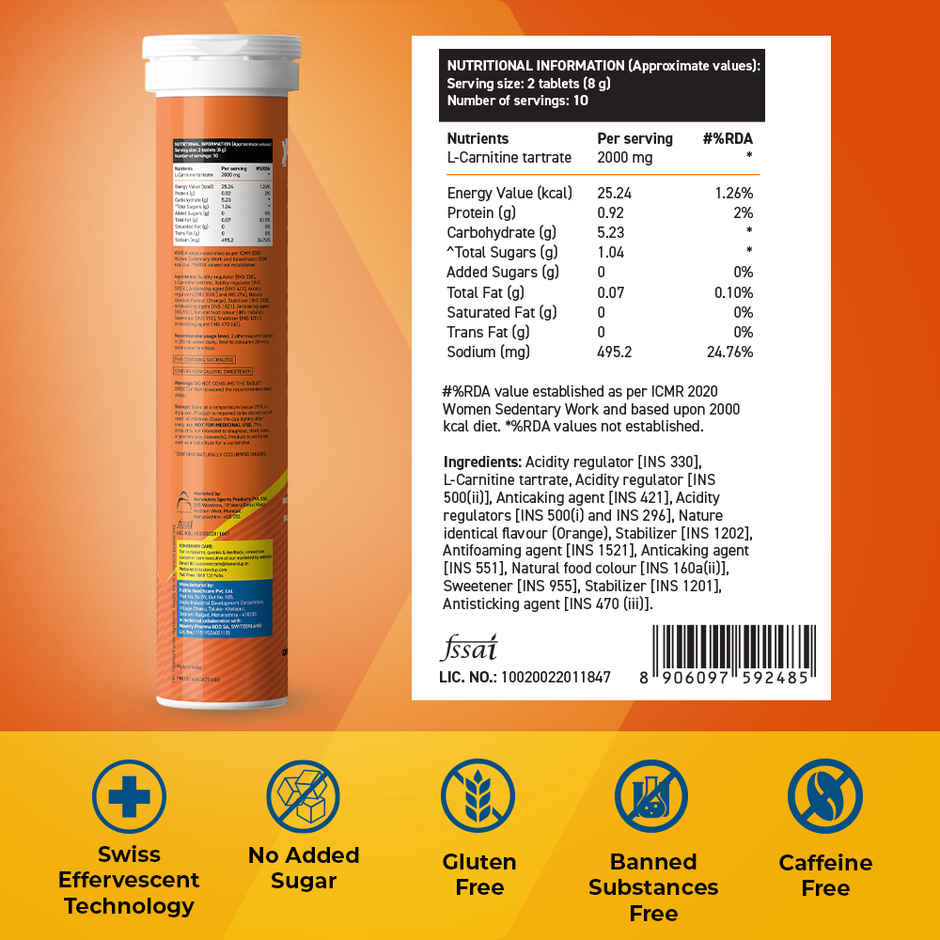 Fast&Up Fat Burner L-Carnitine Lean Body Orange Flavour Combo