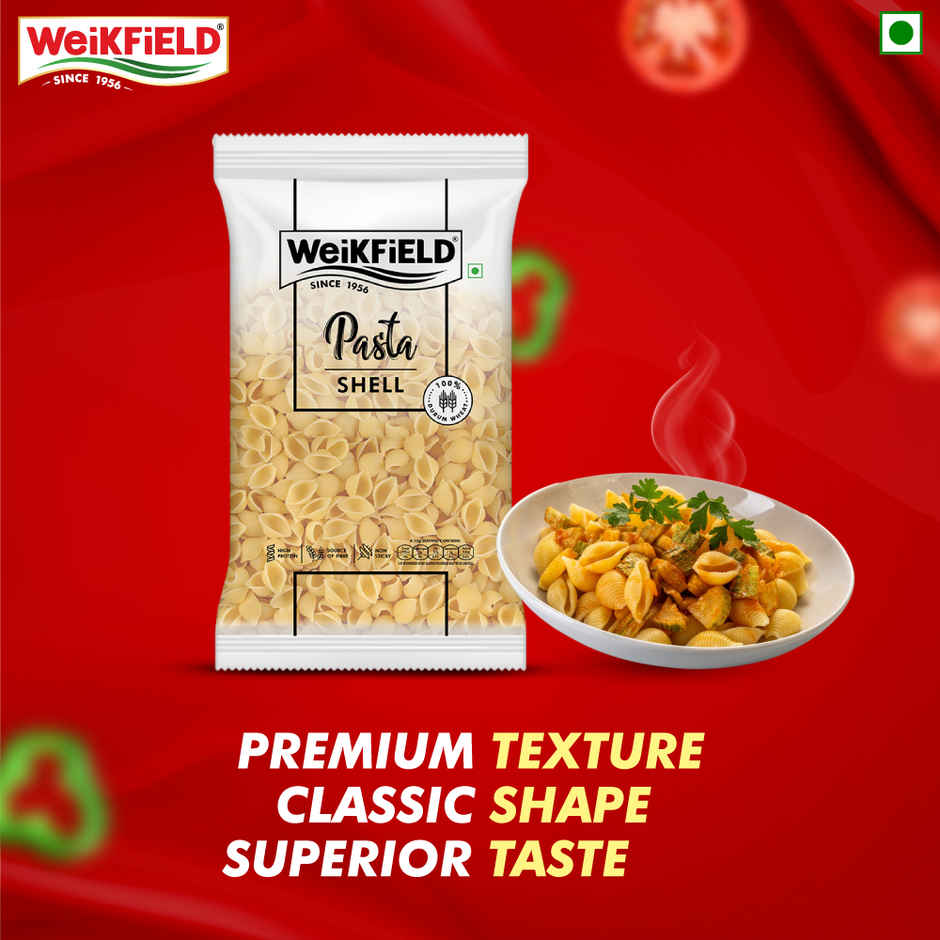 Weikfield Shell Pasta|Durum Wheat Semolina Healthy Pasta| Rich in Protein & Fibre