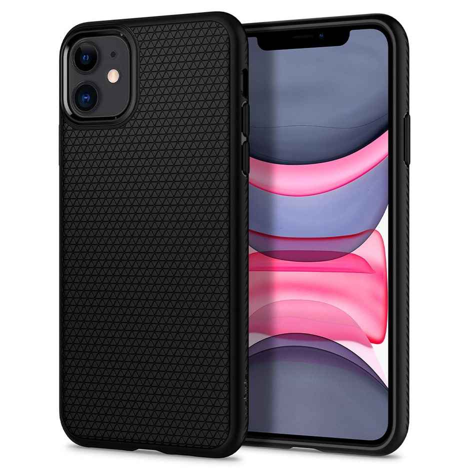 Spigen Liquid Air Back Cover Case Compatible with iPhone 11 (TPU | Matte Black)