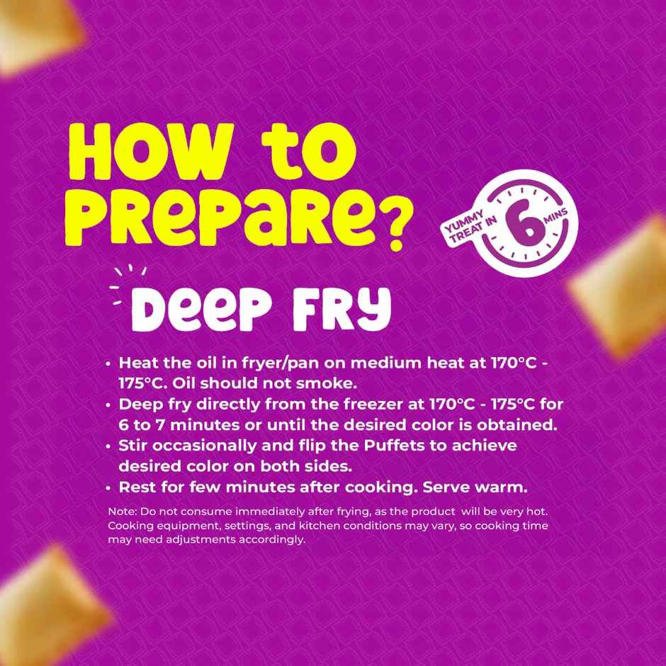 HyFun Puffets Zingy Schezwan, Spicy Puff | Frozen