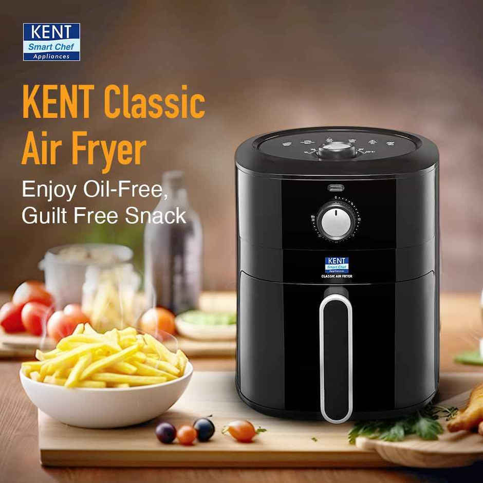 Kent Classic Air Fryer | 1300w Power & 4l Capacity Black