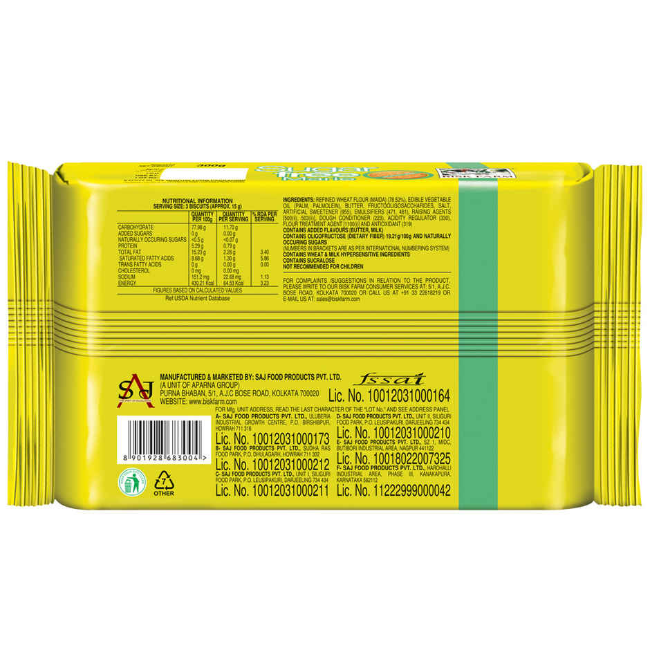 Bisk Farm Sugar Free Marie Biscuits