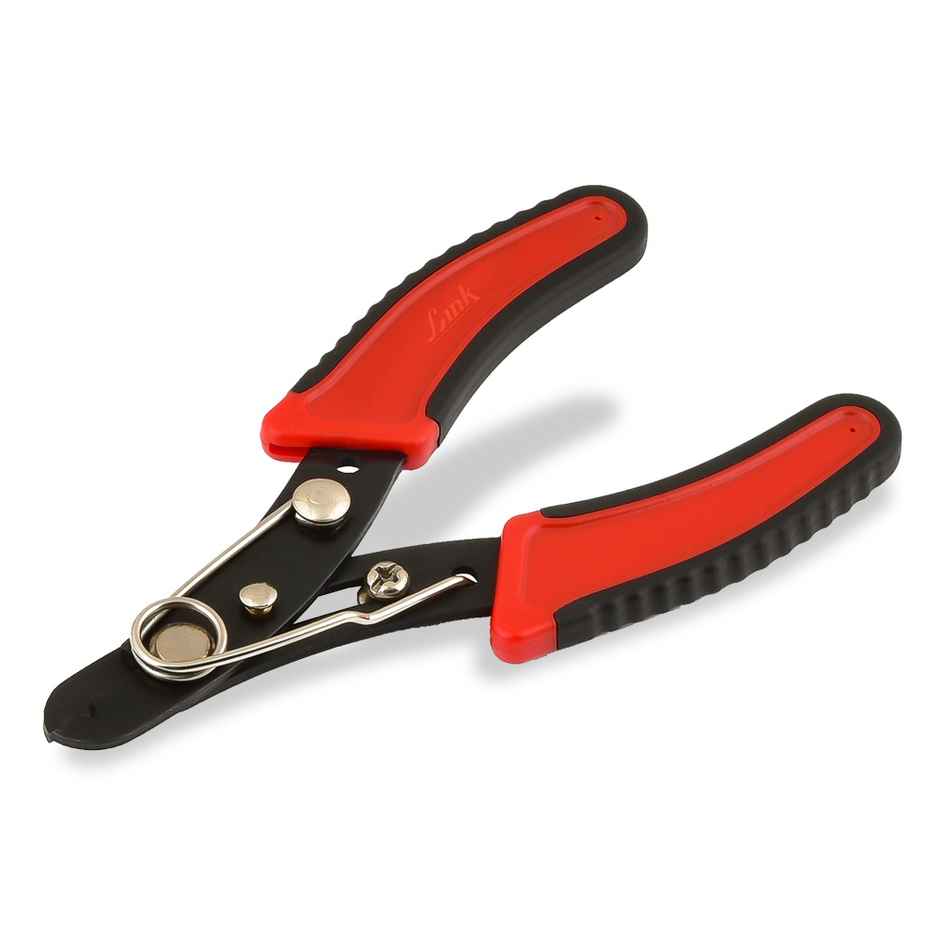 Link Prabal Wire Stripper | Black Finish Sharp Cutting Edges | Comfortable PVC Double Grip
