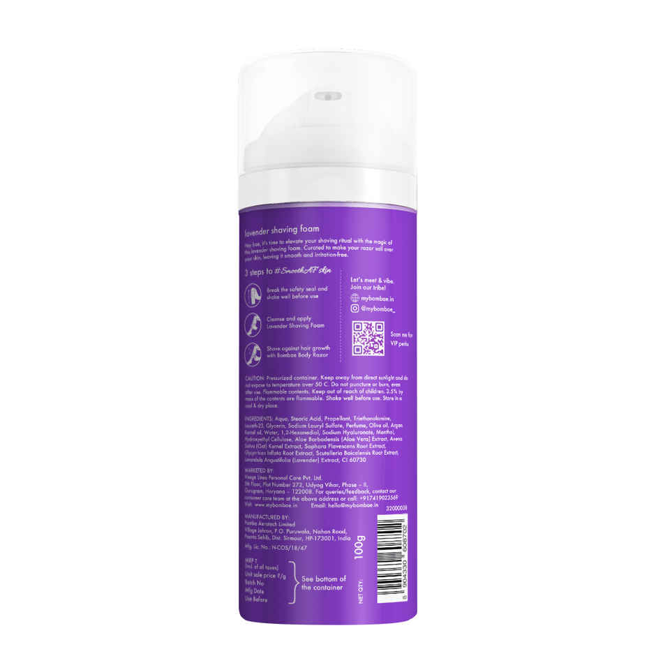 Bombae Lavender Sensitive Shaving Foam For Women