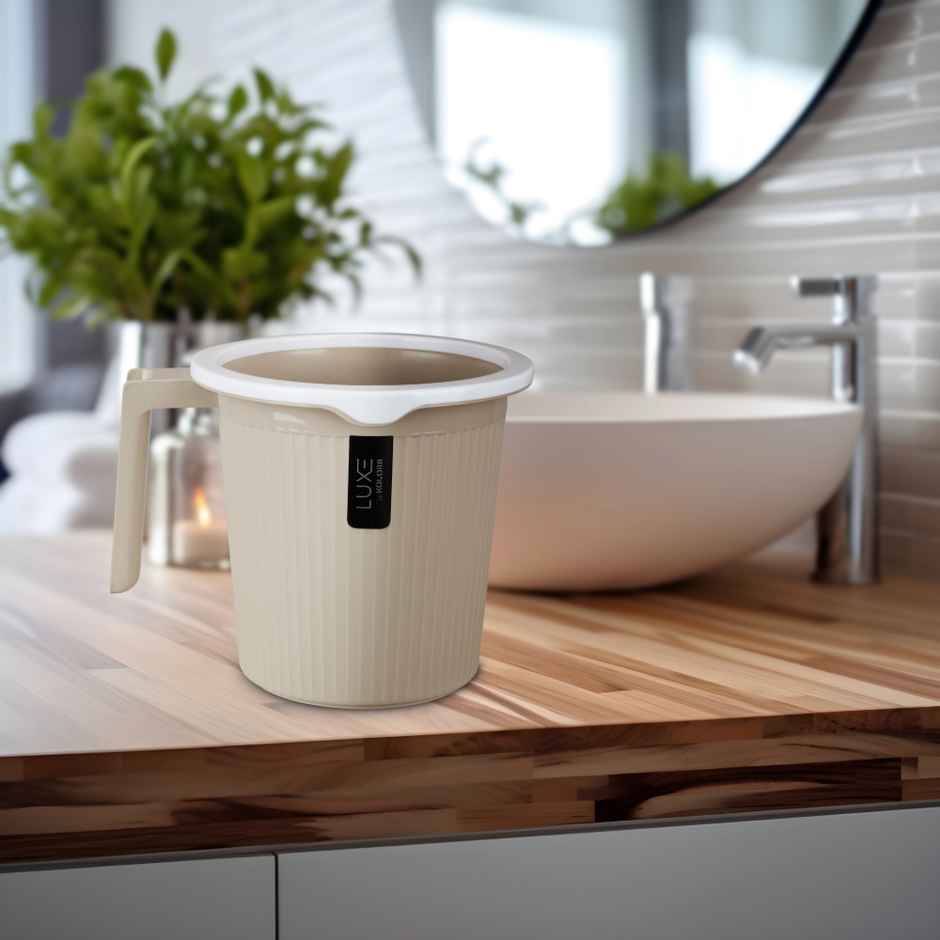 Kolorr Lux Bath Mug | Sand Stone | 1.5 L | Pack Of 1