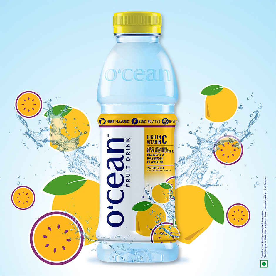 O'cean Beverages Mango and Passion Flavoured Water Bottle