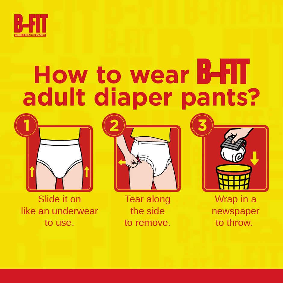 B-FIT Adult Diaper Pant (M, 25-48") Style