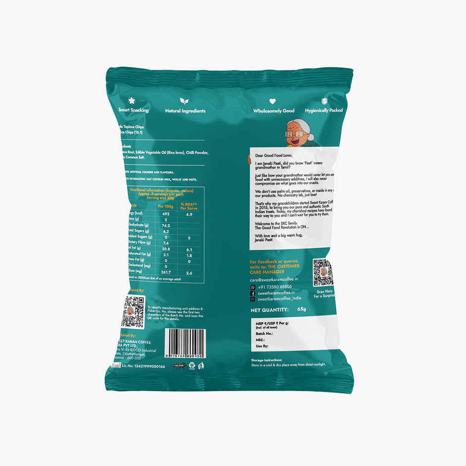 Sweet Karam Coffee Classic Tapioca Chips | No Palm Oil