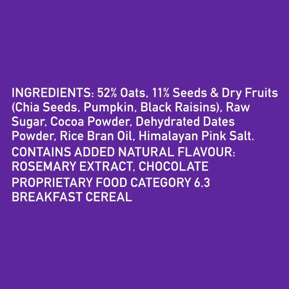 Yoga Bar Dark Chocolate Oats, High Protein and Fibre, Raisins, Pumpkin, Chia Seeds, Rich in Omega -3