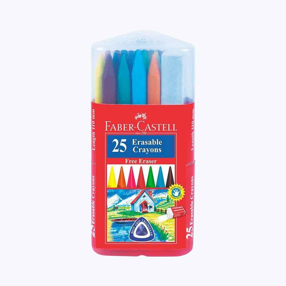 Faber-Castell Erasable Crayons Gift Pack Pack Of 25 | Smooth Coloring Experience