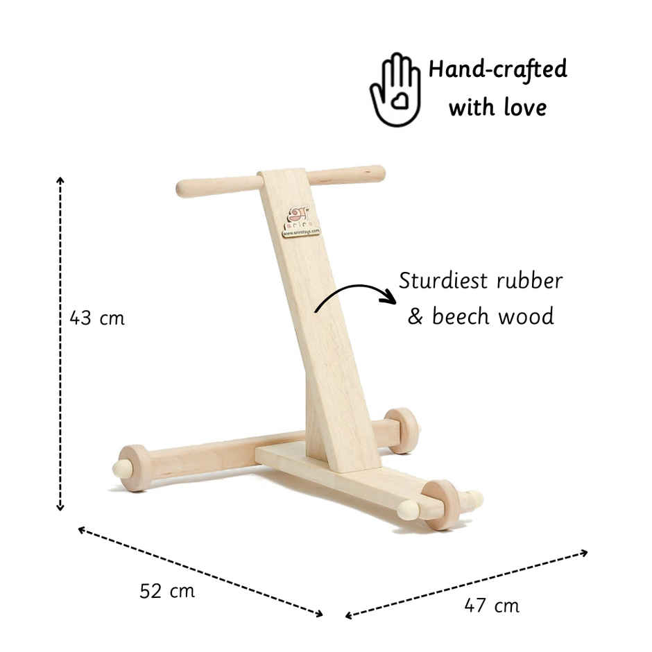 Ariro Toys Traditional Push Wagon-Natural