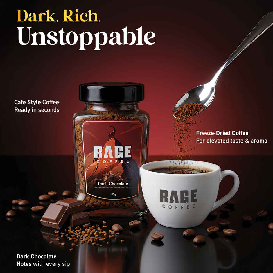 Rage Coffee Dark Chocolate Flavour - Premium Arabica Instant Coffee