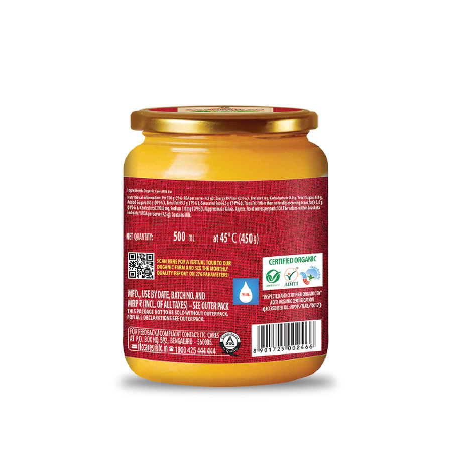 Aashirvaad Organic Pure Cow Ghee | Certified Organic