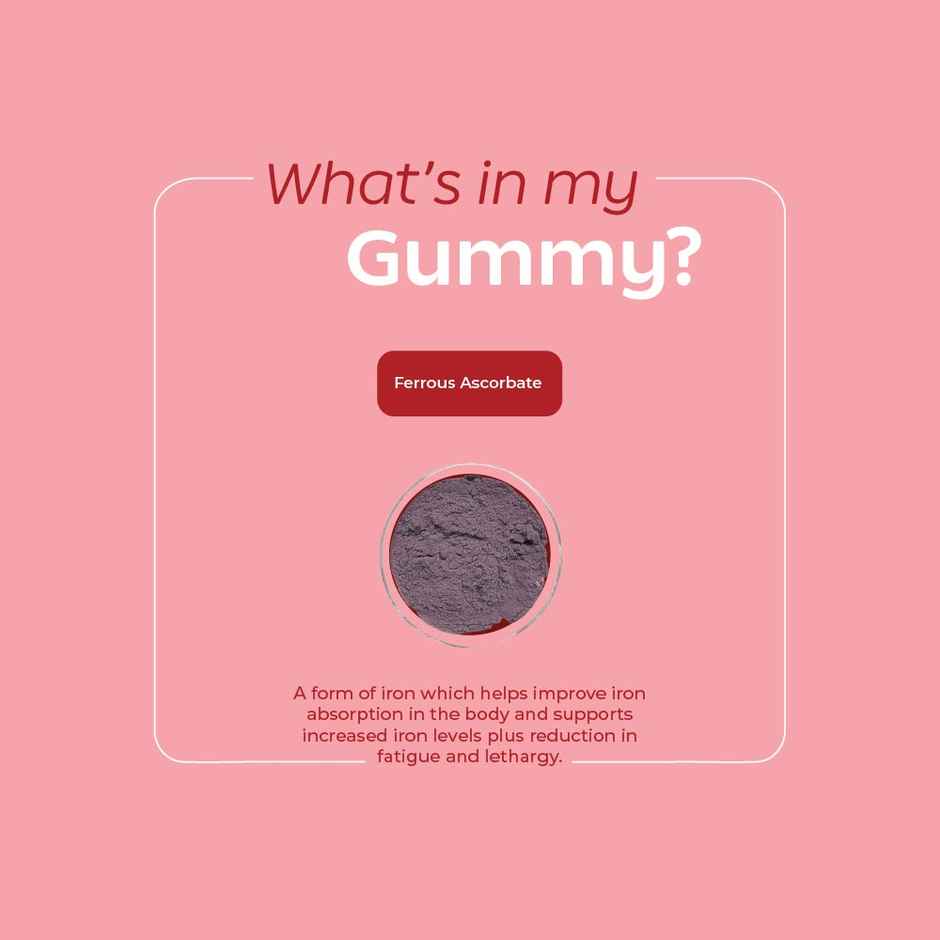 Arth By Emcure Iron Gummies | Ferrous Ascorbate & Folic Acid | Helps Anaemia & Fatigue