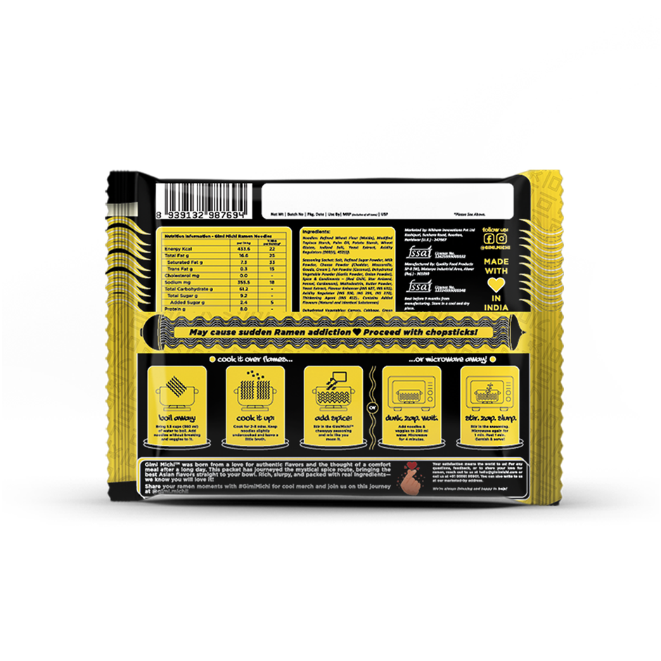 Gimi Michi Crazy Cheesy Ramen Instant Noodles