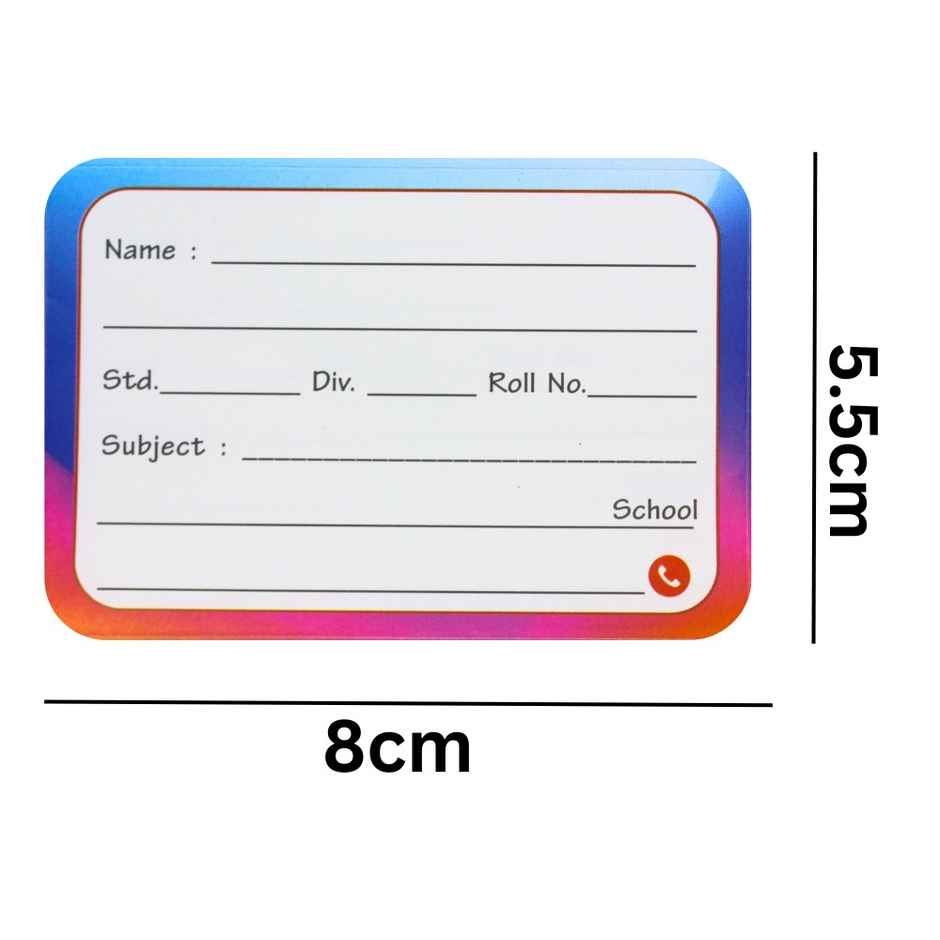 School Notebook Name Stickers