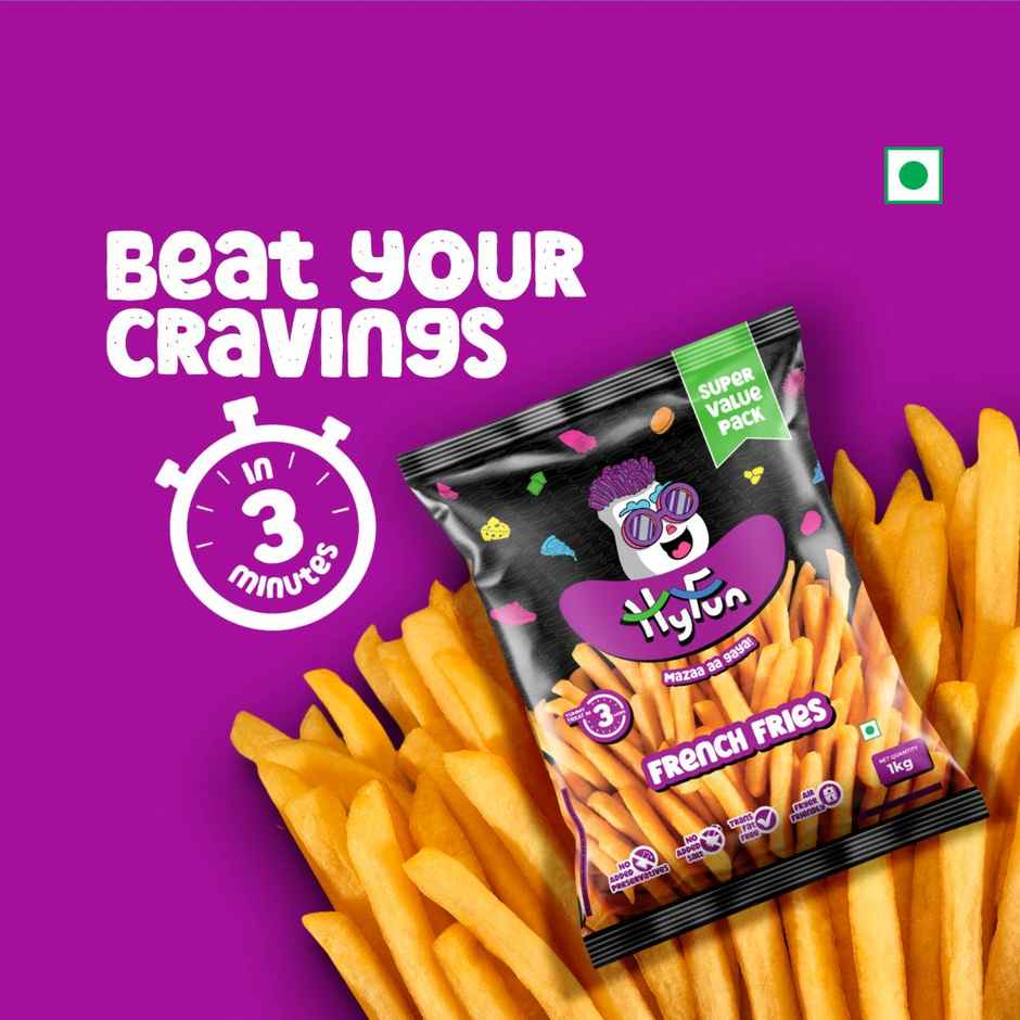 HyFun French Fries, Crispy & Long, Family Pack | Frozen