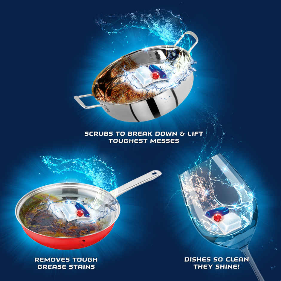Finish Quantum Dishwasher Tablets (50pc) & Finish Dishwasher Rinse Aid Liquid (400ml) Combo