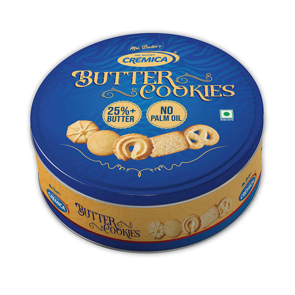 Cremica Butter Cookies 25%+ Butter with No Palm Oil | Tin Pack