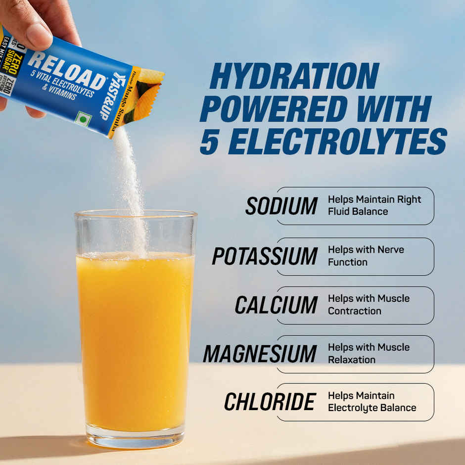 Fast&Up Reload Electrolytes Zero Sugar Stick Pack Mango Samba