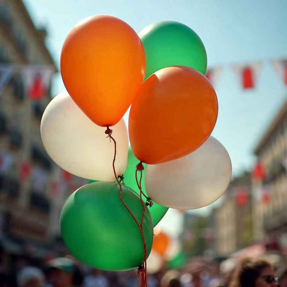 Tricolour Balloon Decoration Set | Independence Day Party Decor | Pack of 25 | Propcon