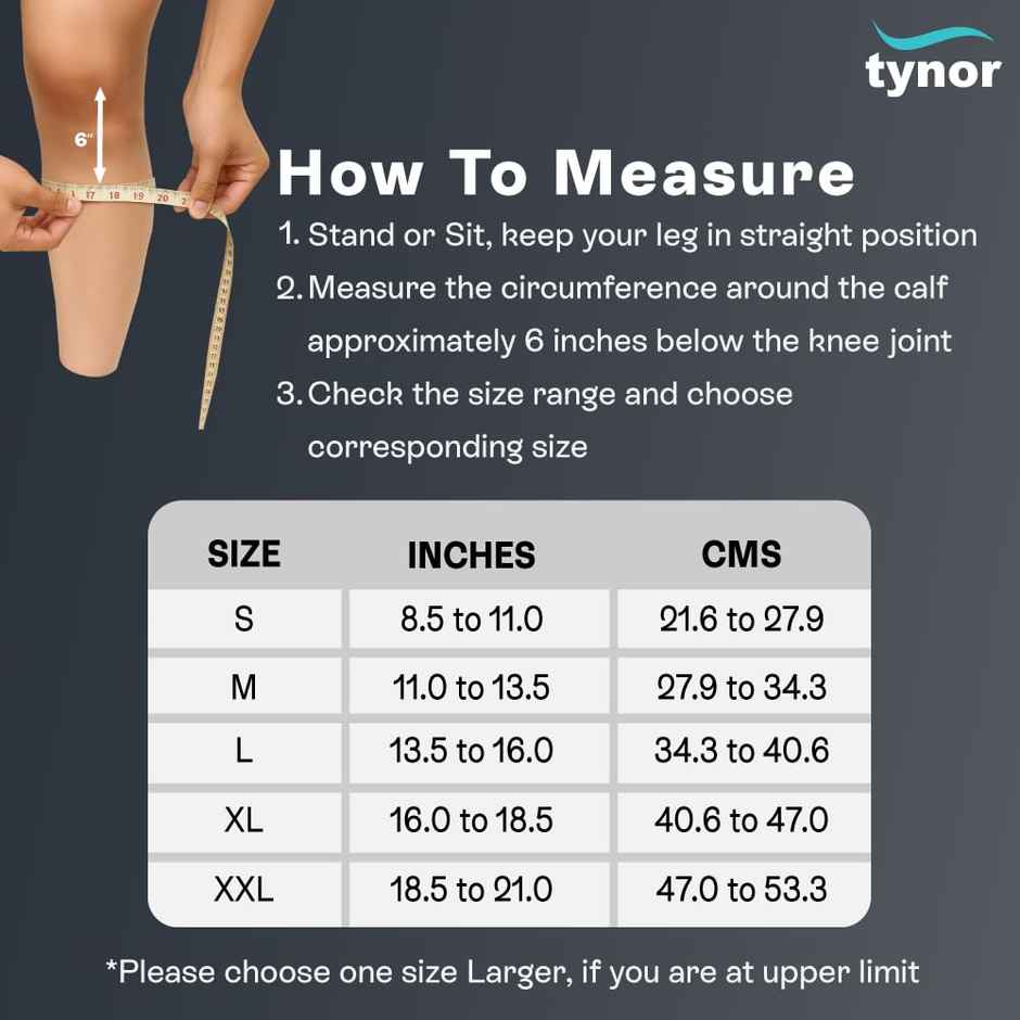 Tynor Compression Stocking Below Knee Classic Beige XL