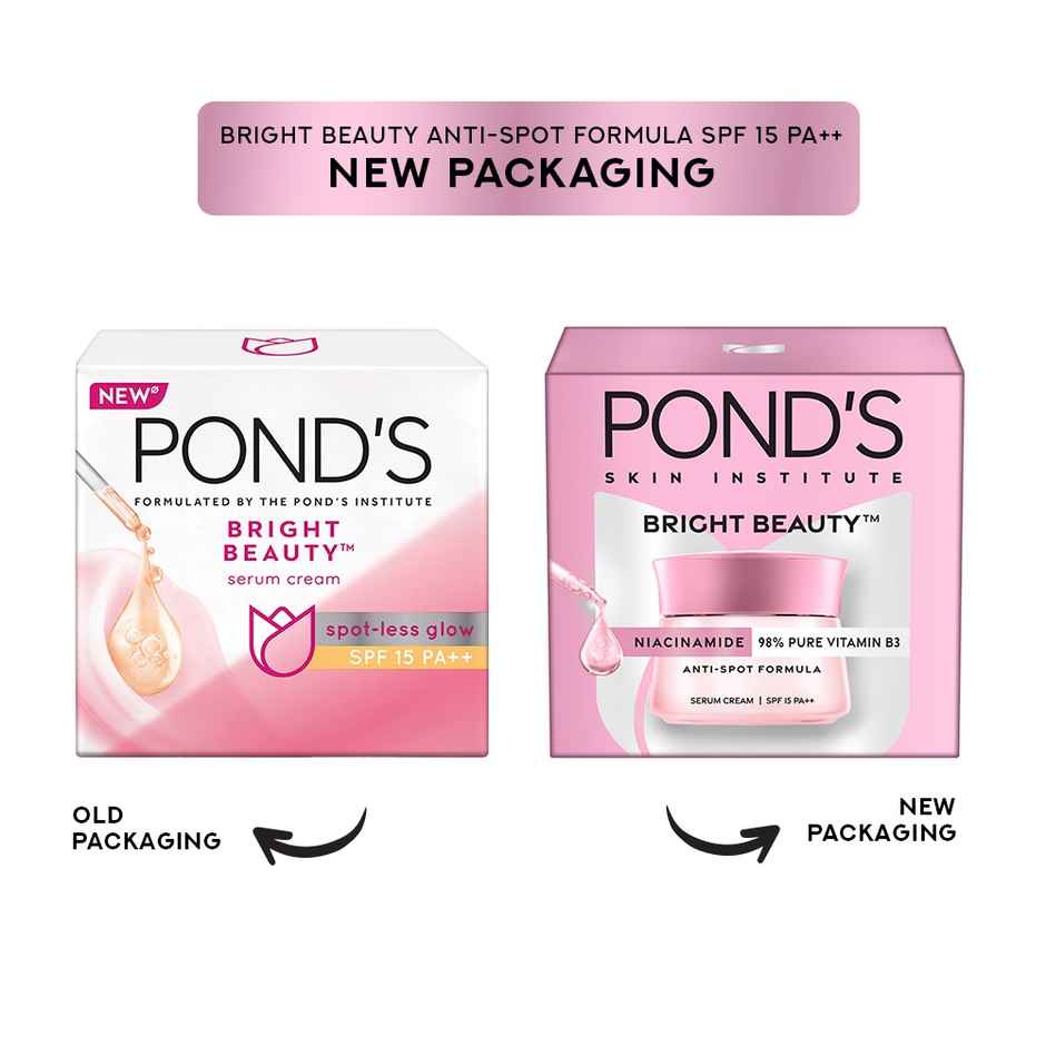 Pond's Bright Beauty Anti-Spot Serum Cream With Niacinamide And SPF 15 PA++