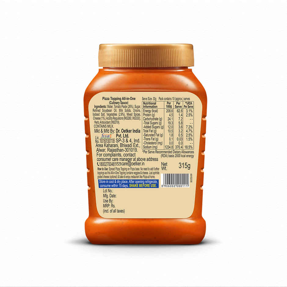 Dr. Oetker FunFoods Pizza Topping All-in-One Sauce