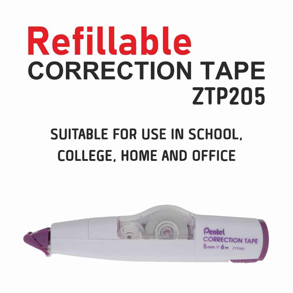 Pentel ZTP205 Correction Tape Single Purple Body