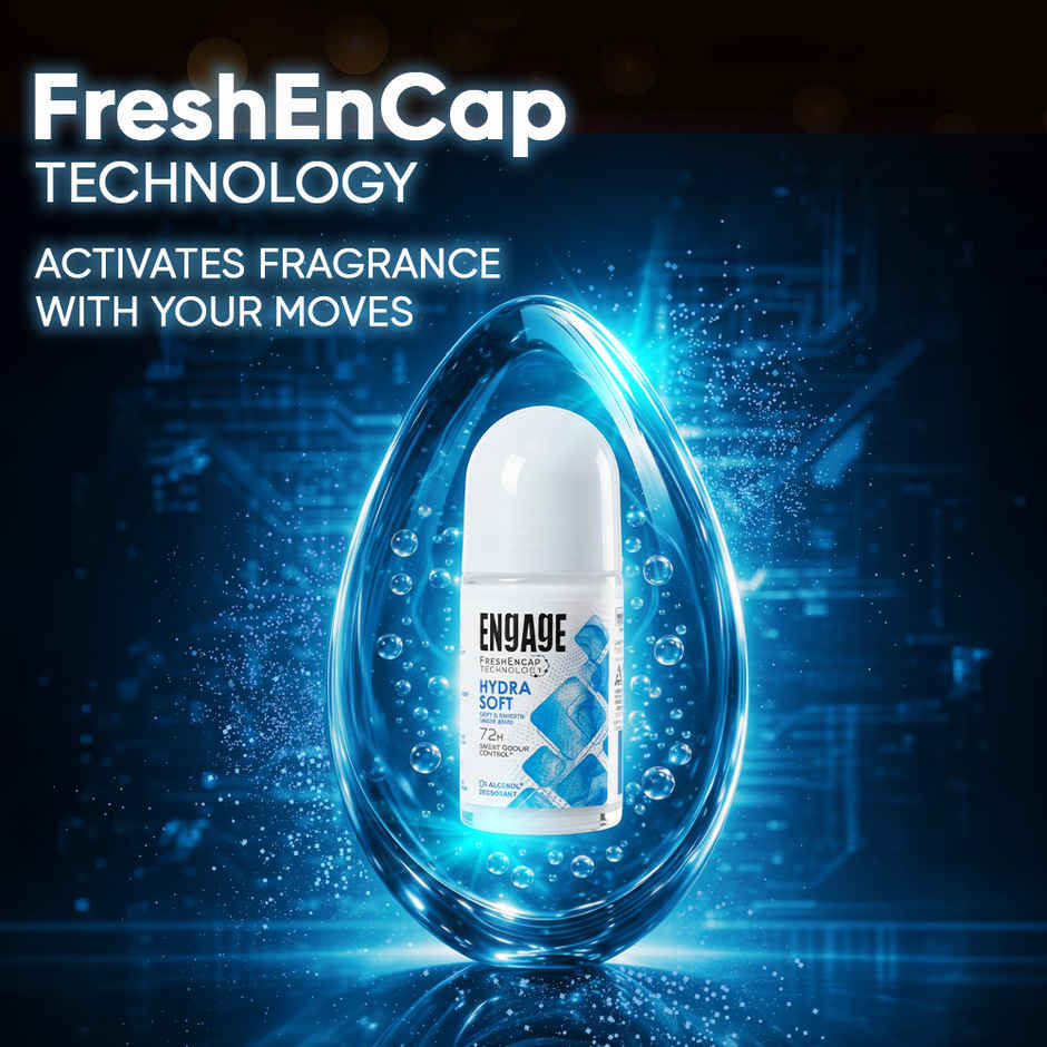 Engage Hydra Soft Roll On Deo For Women | Soft & Smooth Underarms Sweat Odour Protection