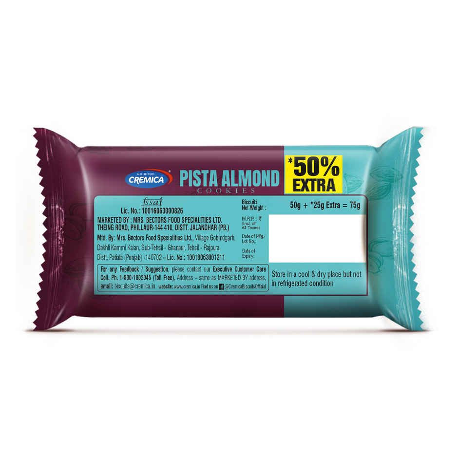 Cremica Pista Almond Cookies