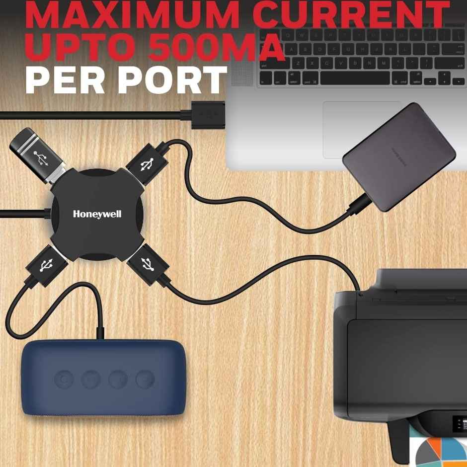Honeywell 4 Port Usb Non-Powered Hub 2.0