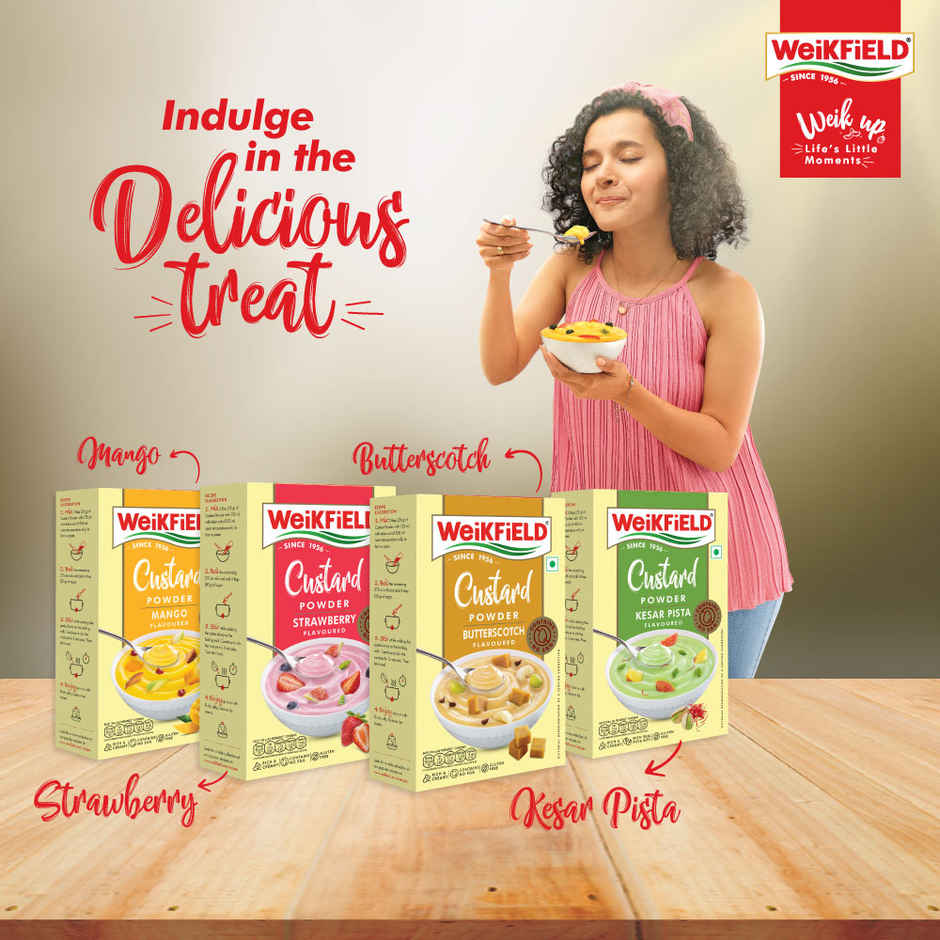Weikfield Custard Powder Vanilla Flavour Carton(200gms) & Weikfield Custard Powder Butterscotch Flavoured Carton(75gms) Combo