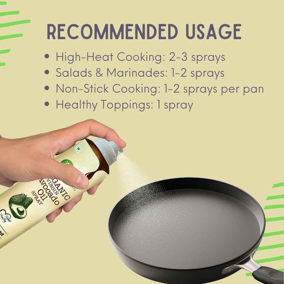 Pure Nutrition Avocado Oil Spray | Cold Pressed, Extra Virgin, Organic | Low-Calorie Cooking Spray