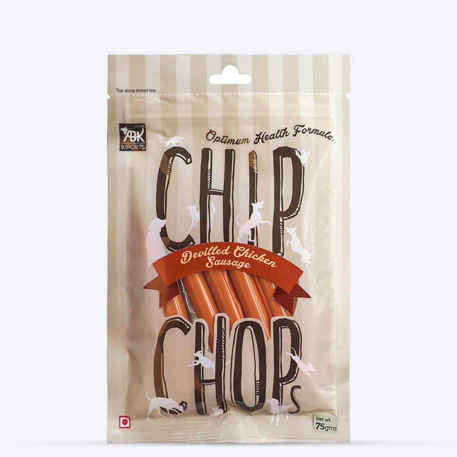 Chip Chops Devilled Chicken Sausage Dog Treat Combo 