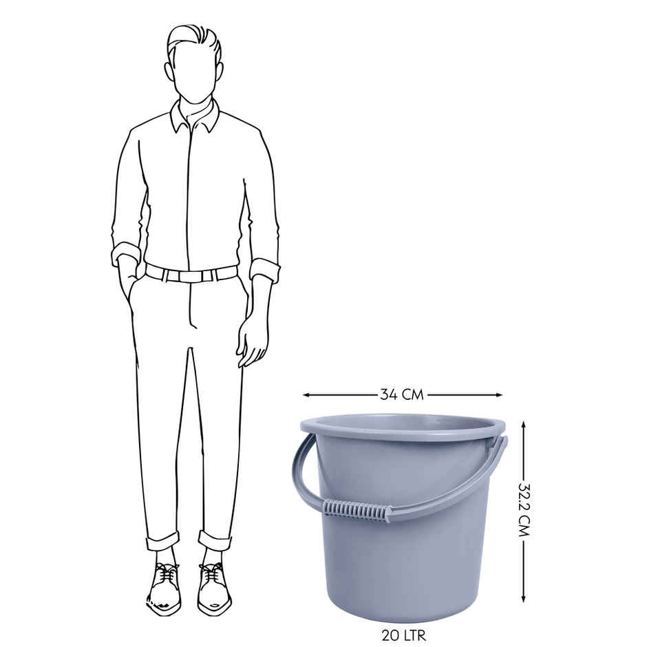 BAY6 Royce Bucket 20 L - Grey