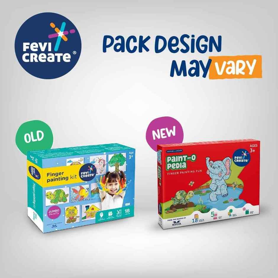 Fevicreate Finger Painting Kit | Birthday Return Gifts for Kids | 3+ Years