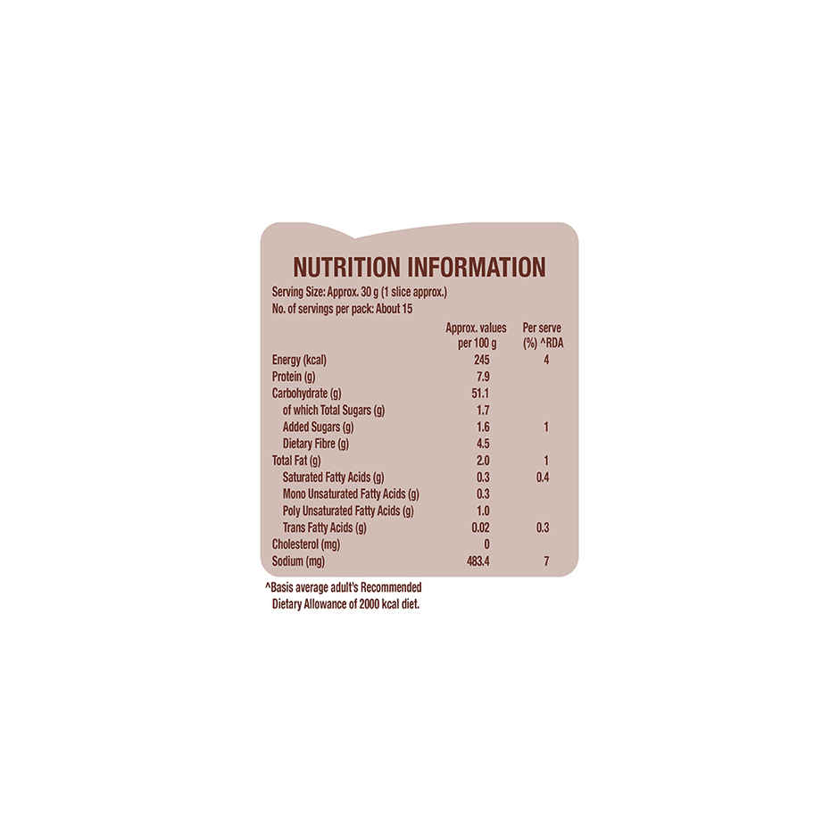 Britannia Pure Whole Wheat Bread (No Maida)