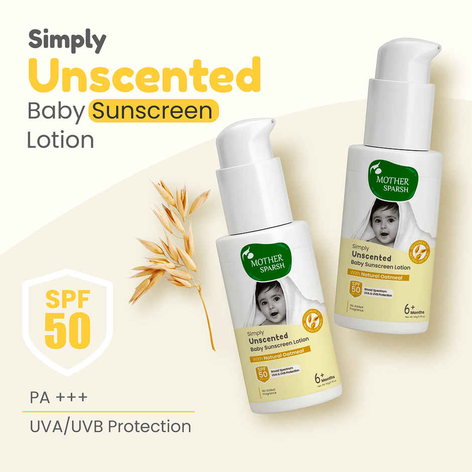 Mother Sparsh Simply Unscented Sunscreen For Babies With Spf 50