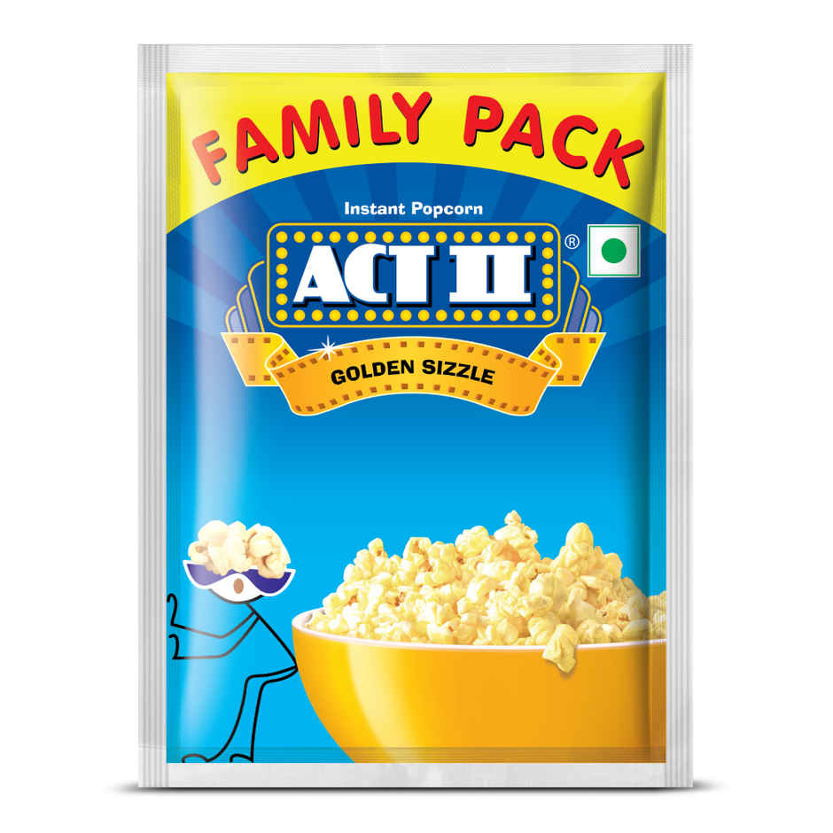 Act II Instant Popcorn | Golden Sizzle, Family Pack, Hot & Fresh in 3 mins