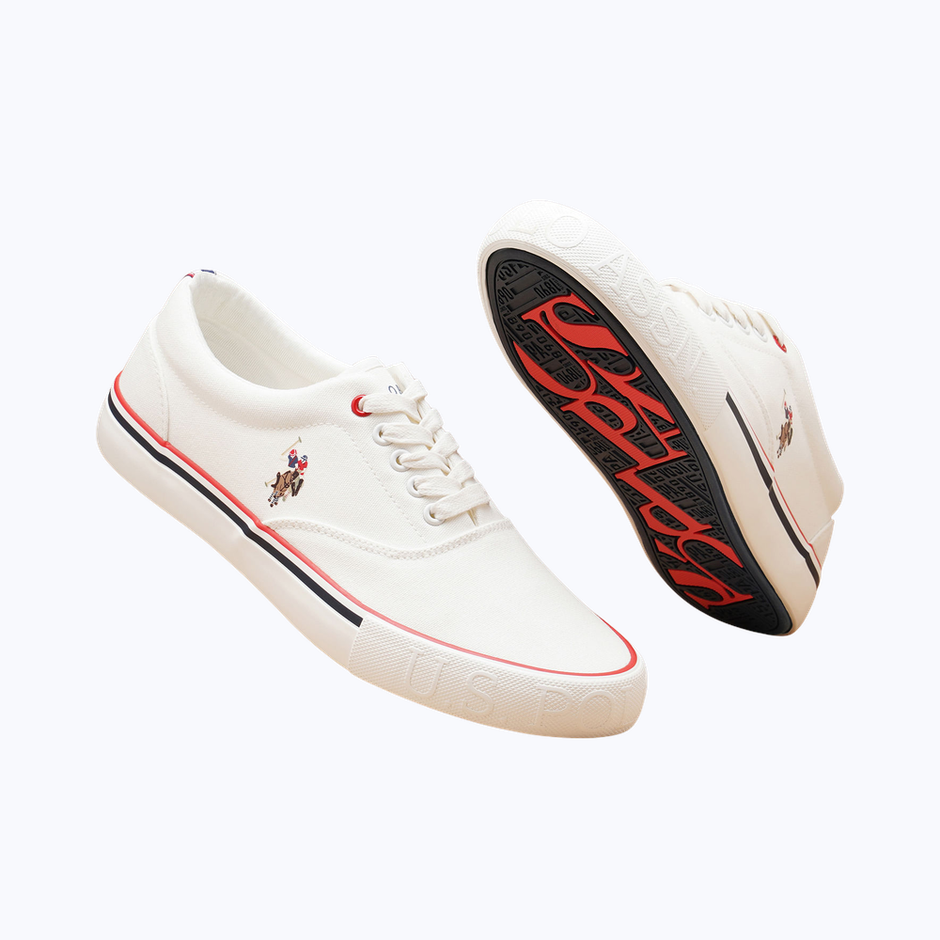 U.S. Polo Assn. Men's | Men Clyde Off White Classics Sneakers | Men's | White | UK 8