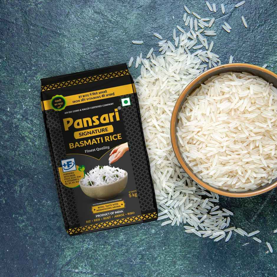 Pansari Signature Basmati Biryani Rice | Extra Long Grain | Chawal, 100g Shasha Jeera Free Inside the Pack